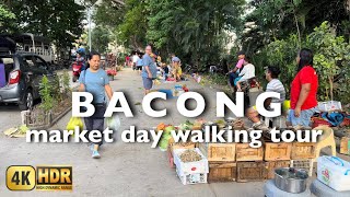 Bacong Market Day | 4K HDR | Negros Oriental Province | Philippines Rural Town Walking Tour