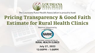 Pricing Transparency & Good Faith Estimate for Rural Health Clinics