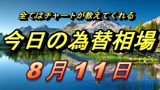 【FX】ドル、円、ユーロ、ポンド、豪ドルの為替相場の予想と前日の動きをチャートから解説。8月11日