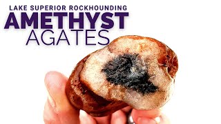 Finding Amethyst Agates while Rockhounding | A Big Haul At Lake Superior | Agate Hunting