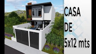 Casa de 5x12 metros, #3 habitaciones