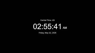 🔴 LIVE | Clock / Current time in Central, US / what time is it now