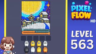 Pixel Flow Level 563 Solution Walkthrough