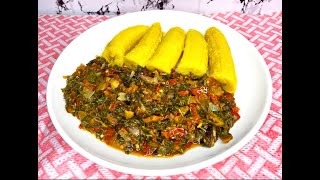 HOW TO MAKE VEGETABLE SAUCE THAT PAIRS WELL WITH PLANTAIN, RICE,YAM  I COOK WITH ME