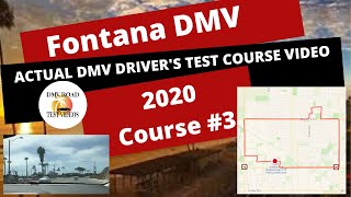 *ACTUAL TEST ROUTE* Fontana CA DMV Behind The Wheel Driver's Training Adult Teen Education Course