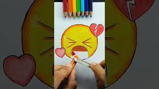 🥰emoji satisfying creative || creative art || drawing ideas 💡/ tutorials #shorts #youtubeshorts