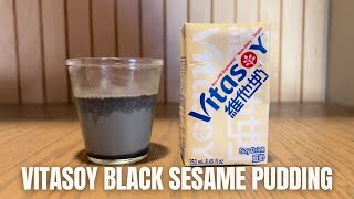 Vitasoy Black Sesame Pudding (維他奶芝麻布甸) | A Nostalgic Hong Kong-inspired Dessert