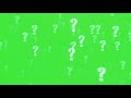 Question mark signs green screen background