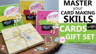 🎀 DIY Handmade MINI NOTE CARDS | CARDS GIFT SET with ENVELOPES | Stampin Up Mini Note Cards