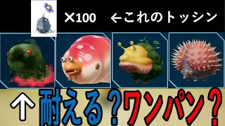 【ピクミン４】この４体のうち1体、岩ピクミン100匹の攻撃を耐える原生生物がいます。