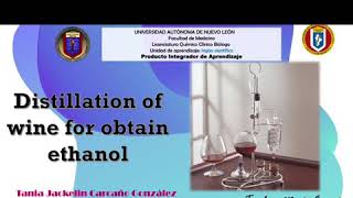 Distillation of wine for obtain ethanol