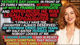 My Dad Adopted His Stepdaughter at Dinner — His Real Daughter Already Knew