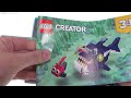 lego creator 3 in 1 deep sea creatures shark squid angler fish 31088