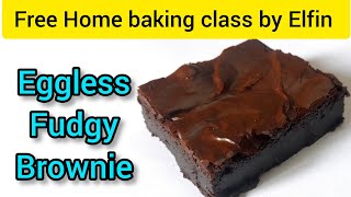 #Eggless Fudgy Brownie #Brownie #Elfin #baking class tamil #cake Recipe tamil