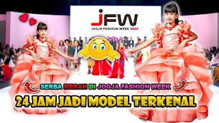 SEHARIAN DISTA JADI MODEL TERKENAL SERBA MERAH DI JOFJA FASHION WEEK😍#viralvideos