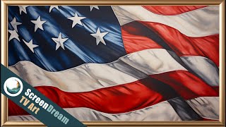 Framed 4th of July TV Art - American Flag TV Art | American TV Artwork | Patriotic TV Screensaver