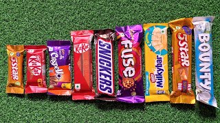 Bounty vs 5star Oreo vs Milky bar vs Fuse vs Snickers vs KitKat vs Crispello vs KitKat vs Milky bar