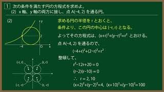 福田の一夜漬け数学〜図形と方程式〜円の方程式(1)基本、高校2年生