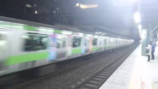 山手線E231系トウ549編成ヤテライブ（ラブライブ）恵比寿駅発車