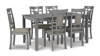 Jayemyer Charcoal Gray 7 Piece Rectangular Dining Table Set from Signature Design by Ashley