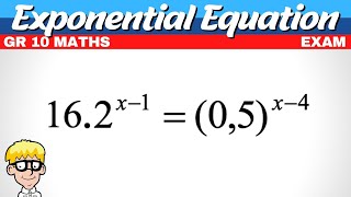 Exponential Equation Grade 10 Exam