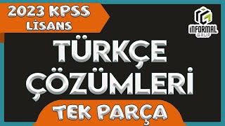 2023 KPSS Lisans Türkçe Soruları ve Çözümleri | TEK PARÇA