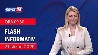 📢🗓 21 shkurt 2025 Flash Informativ ne News24 ne studio Nisida Tufa (Ora 09.30) 🕣📺