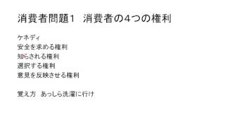 消費者問題１　４つの権利