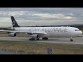 4k the wonderful lufthansa a340 600 u0026 a340 300 frankfurt airport plane spotting