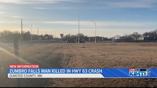 Zumbro Falls man killed in Hwy 63 crash in Olmsted County on Tuesday