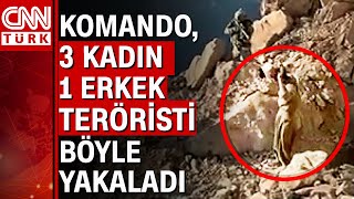 Mehmetçikten kaçamayan 4 terörist işte böyle teslim oldu! PKK'nın silah deposu...