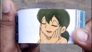 Doraemon Cartoon Flipbook #148 | Shizuka Bathing Flip Book | Flip Book Artist 2023