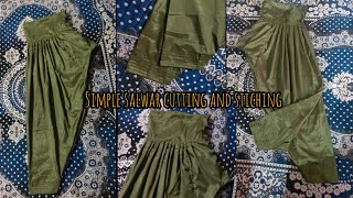 simple salwar cutting and stiching| daily wear salwar cutting and stiching| 4 Kali salwar design