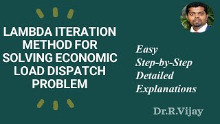 Lambda Iteration Method for Solving Economic Load Dispatch Problem #psoc