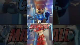 Chase💙 VS Marshall❤️ | who's the strongest💫 | #fypシ #pawpatrol #shorts