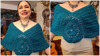 Shoulder cover - Poncho - Capita CALIPSO. Crochet, VERY EASY IN ALL SIZES