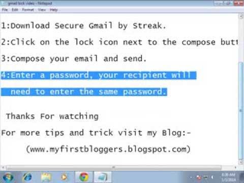 "How to send Encrypted or Password Protected  Email using Gmail".
