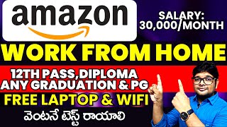 Permanent Work From Home Job | Amazon 12th Pass jobs | Online Jobs At Home in Telugu | @VtheTechee