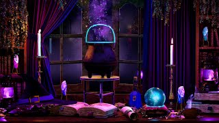 Witchy Nook Ambience (Bubbling Cauldron, Crickets, Crackling Fire, & Night Sounds)