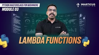 Lambda Functions in Python | Python for Beginners | Module 03