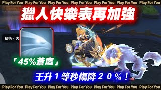 【ROX新世代的誕生】「45%蒼鷹」獵人快樂表再加強！王升１等秒傷降２０%！｜仙境傳說｜PFY玩給你看