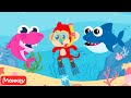 😱 Run Away from the Sharks! 🦈 Animal Song | Monkey Junior English for kids