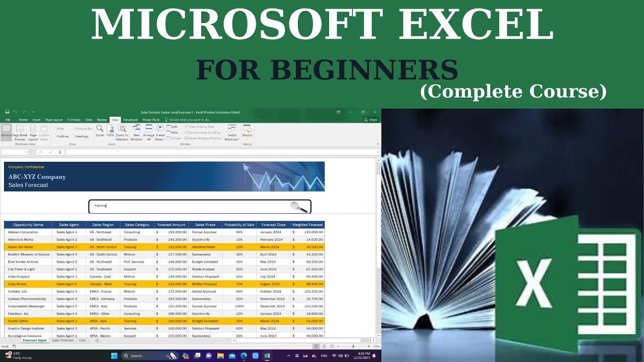 Microsoft Excel Complete Course For Beginners - YouTube