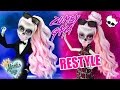 HOW TO FIX & CURL Zomby Gaga Doll Hair RESTYLE TUTORIAL | Monster High | Doll Hair Styling