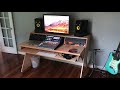 diy output platform desk w angled racks