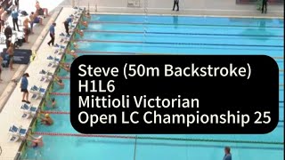 Steve - 50m Backstroke (H1L6) Mittioli Victorian Open LC Championship 25 (14/2/25)