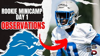 Detroit Lions ROOKIE MINICAMP DAY 1 OBSERVATIONS!