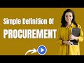 Definition of Procurement - WHAT DOES Procurement MEAN ❓ | Definition Channel HD