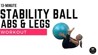 STABILITY BALL ABS \u0026 LOWER BODY 🔥| 13- MINUTES|