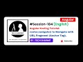 Router.Navigate() method with fragment in Angular | Angular Tutorial in English (Session-184)